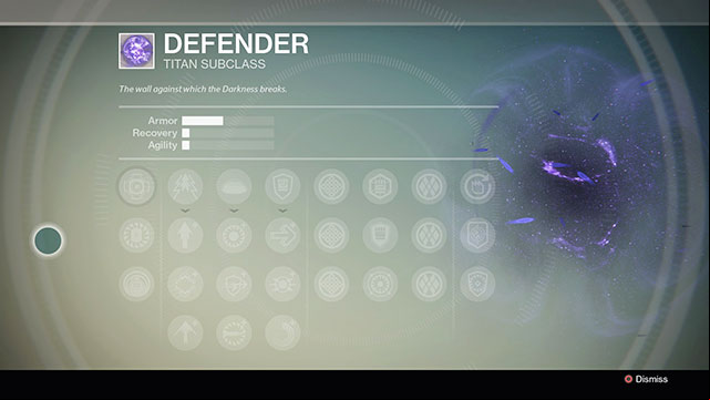 Defender subclass progression tree - Titan | Character creation - Character creation - Destiny Game Guide