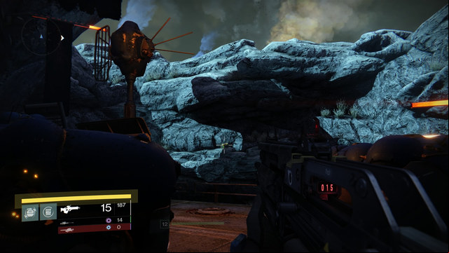 The chest is pointed out with the viewfinder on the screenshot above. You can take it once you will get to the higher level - Venus | Gold Chests - Gold Chests - Destiny Game Guide