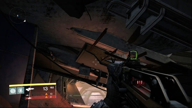 The broken ceiling in the tunnel between two areas - Mars | Gold Chests - Gold Chests - Destiny Game Guide