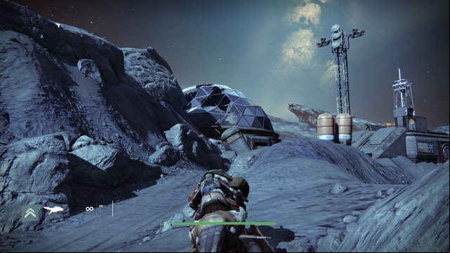 The building with the damaged ceiling. Head from it to the right - Moon | Dead Ghosts - Dead Ghosts - Destiny Game Guide
