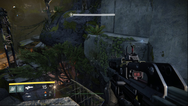 Ghost is visible on the opposite side of the pillar. - Venus | Dead Ghosts - Dead Ghosts - Destiny Game Guide