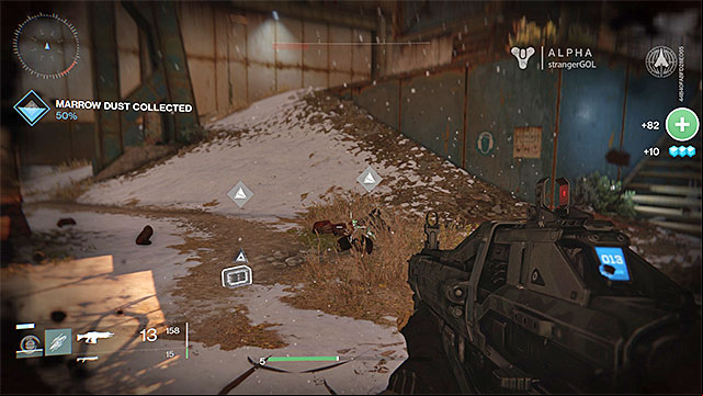 In one type of missions you have to gather items dropped by enemies - Exploration | Types of missions - Types of missions - Destiny Game Guide