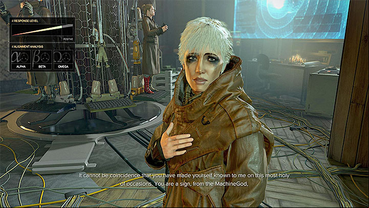 If you succeed in the conversation, Allison will surrender, giving you the device to disarm her bombs - Confronting the Bomb-maker - main quest - Main quests - Deus Ex: Mankind Divided Game Guide