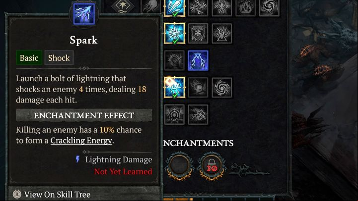 You can read the ive enchantment bonuses in the skill descriptions - Diablo 4: Sorcerer Legacy of the Magi - Priority Quests - Diablo 4 Guide