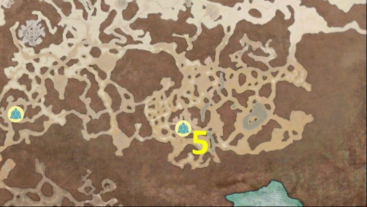 5 - Diablo 4: Waypoints map - Fractured Peaks - Waypoints - Diablo 4 Guide