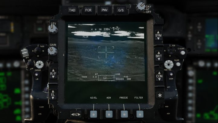 The TADS system in the gunner's cockpit can be operated by TEDAC which contains the TADS Electronic Display and Control - TADS - Target Acquisition and Designation Sight - Systems and Sensors - DCS AH-64 Apache Guide