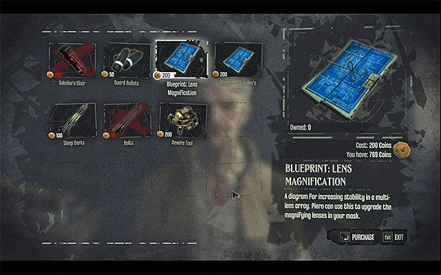 BLUEPRINT 1/3 (Lens Magnification) - The blueprint can be bought from Griff the merchant (you need to save him from bandits first) - Blueprints - locations - Collectibles - Dishonored - Game Guide and Walkthrough