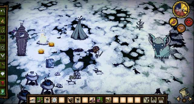 Winter is also the only season when you can hunt down the Winter Koalefant and win Tam o' Shanter worn by MacTusk - Surviving the winter - Winter - Dont Starve - Game Guide and Walkthrough