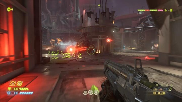 Follow the linear path full of demons - pay attention to the marker - Doom Eternal: Arc Complex walkthrough - Levels walkthrough - Doom Eternal Guide