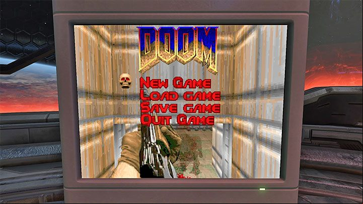 In order to unlock File 1 (Doom 1) you have to find all floppy disks with cheat codes in the game world - Doom Eternal: A PC in the Fortress of Doom - why is it there? - Campaign - Doom Eternal Guide