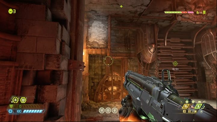 Now jump on the cage and jump from it to the wall - Doom Eternal: Nekravol 1 walkthrough - Levels walkthrough - Doom Eternal Guide