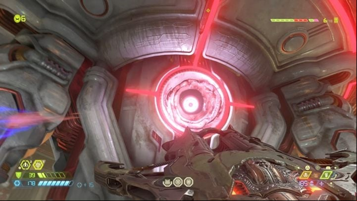 There are more demons and shooting eyes at the top - Doom Eternal: Nekravol 2 walkthrough - Levels walkthrough - Doom Eternal Guide