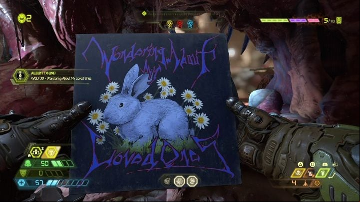 Youll get the album when you obtain the blue key - Doom Eternal: Super Gore Nest secrets maps and location - Collectibles and secrets - Doom Eternal Guide