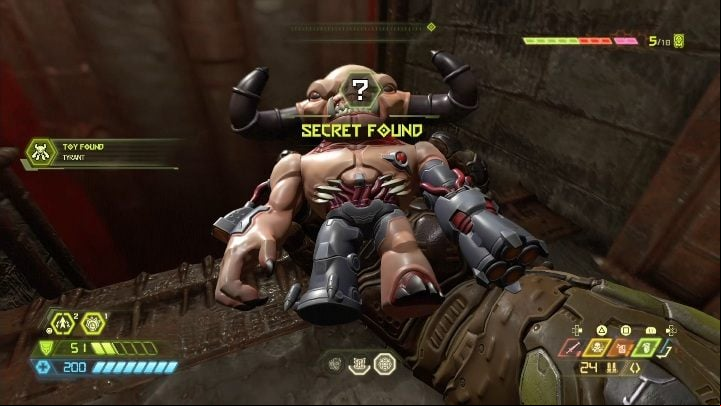 To get the figurine, you have to jump off the shelf and jump into the small cavity below - Doom Eternal: Taras Nabad secrets maps and location - Collectibles and secrets - Doom Eternal Guide
