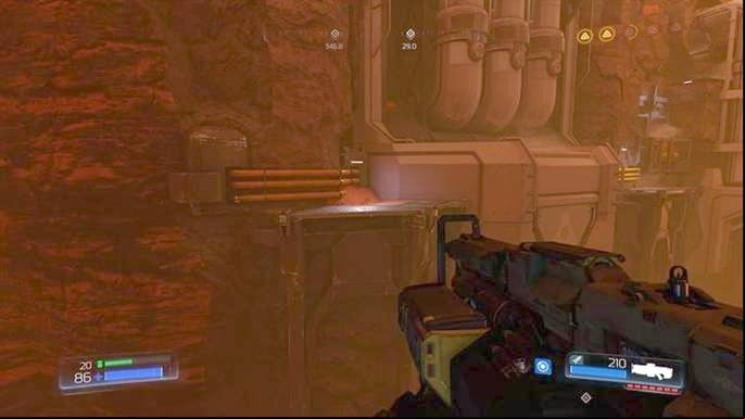 Jump to the edge ahead after collecting it - Doom: All secrets in Advanced Research Complex - Secrets - Doom Game Guide & Walkthrough