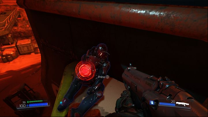 Go straight after collecting the grenade and jump down to the group of opponents - Doom: All secrets in The UAC - Secrets - Doom Game Guide & Walkthrough
