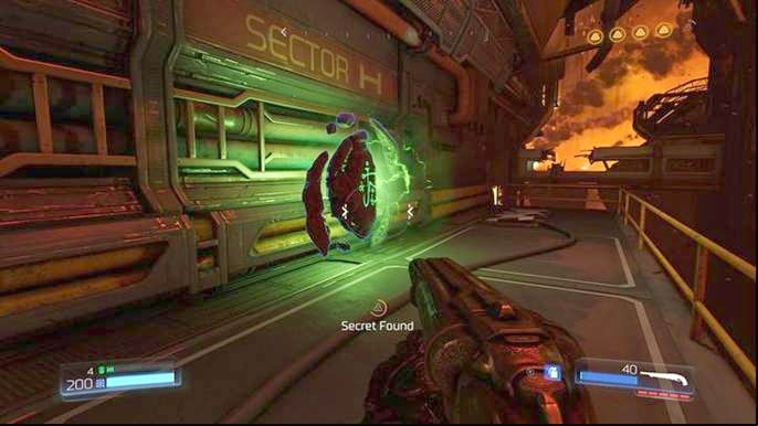 It will lead you to the Rune Trial - Armored Offensive - Doom: Destroyed Argent Facility Walkthrough - Walkthrough - Doom Game Guide & Walkthrough