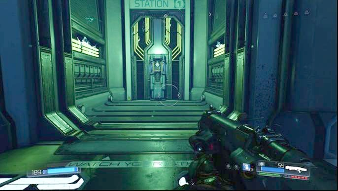 The door at the bottom will lead you to the room with the first deactivator - Doom: VEGA Central Processing Walkthrough - Walkthrough - Doom Game Guide & Walkthrough