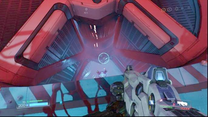 There will be a hole with Mega Health as well - Doom: VEGA Central Processing Walkthrough - Walkthrough - Doom Game Guide & Walkthrough