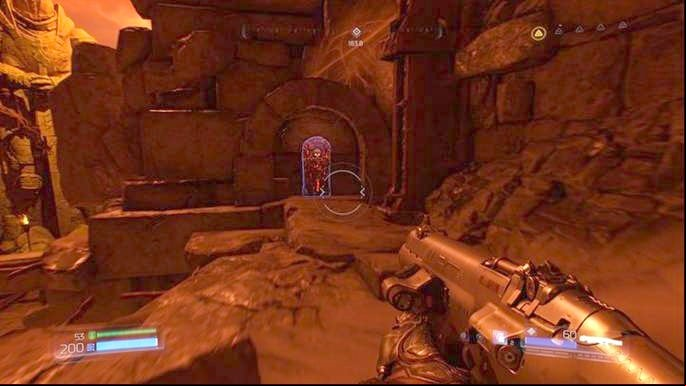 On the right side you will notice the red secret switch needed for the challenge - Doom: Argent DNur Walkthrough - Walkthrough - Doom Game Guide & Walkthrough