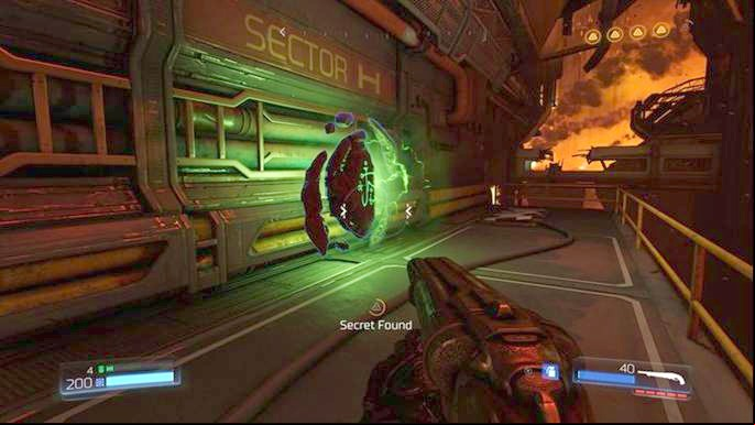 It will lead you to a Rune Trial - Armored Offensive - Doom: All secrets in Destroyed Argent Facility - Secrets - Doom Game Guide & Walkthrough