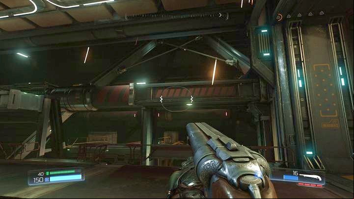 Go back to the large storehouse after collecting the Delta V Jump-Boots and turn left - Doom: All secrets in Argent Energy Tower - Secrets - Doom Game Guide & Walkthrough