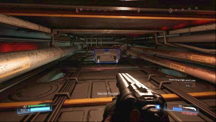 Turn again left at the end and jump to the niche in which the Argent Cell was hidden - Doom: All secrets in Argent Energy Tower - Secrets - Doom Game Guide & Walkthrough