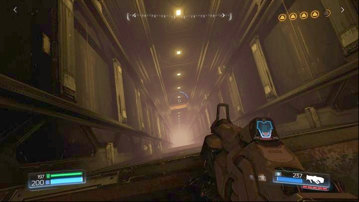 At the end of the level you will reach a place with a high elevator shaft - Doom: All secrets in Argent Energy Tower - Secrets - Doom Game Guide & Walkthrough
