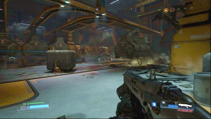 Go to the building on the left after going outside - Doom: Argent Facility Walkthrough - Walkthrough - Doom Game Guide & Walkthrough