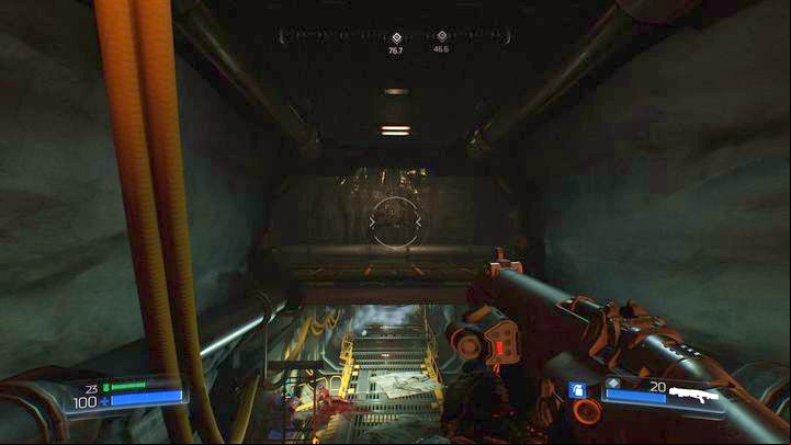 At the end of the tunnel you will find few items and a that allows restoring power - Doom: Resource Operations Walkthrough - Walkthrough - Doom Game Guide & Walkthrough