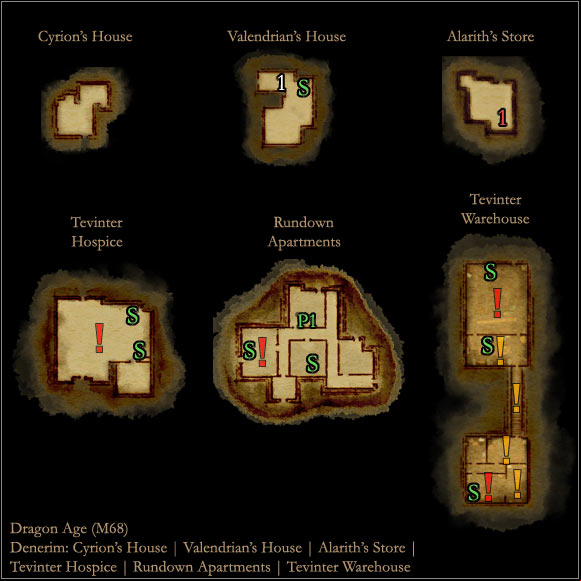 5 - Dragon Age Origins: Denerim main map - World Atlas - Maps - Main areas - Dragon Age: Origins Game Guide