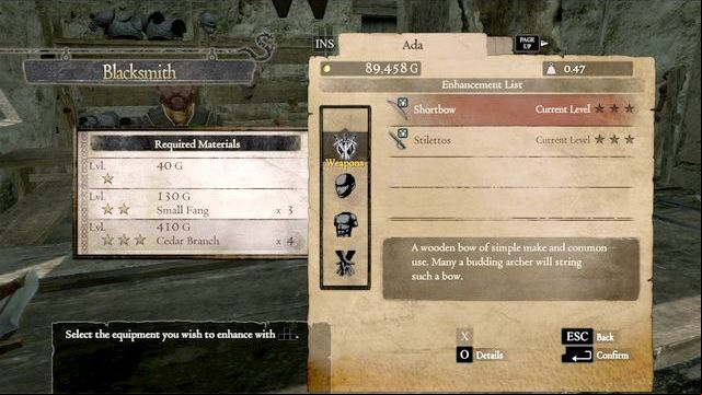 Upgrade your gear on a regular basis, with materials that you find during your exploration - Gear upgrades - Items - Dragons Dogma - Game Guide and Walkthrough
