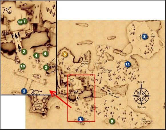 1 - M9 Customs stronghold Thurstein - Maps - Drakensang: The River of Time Game Guide
