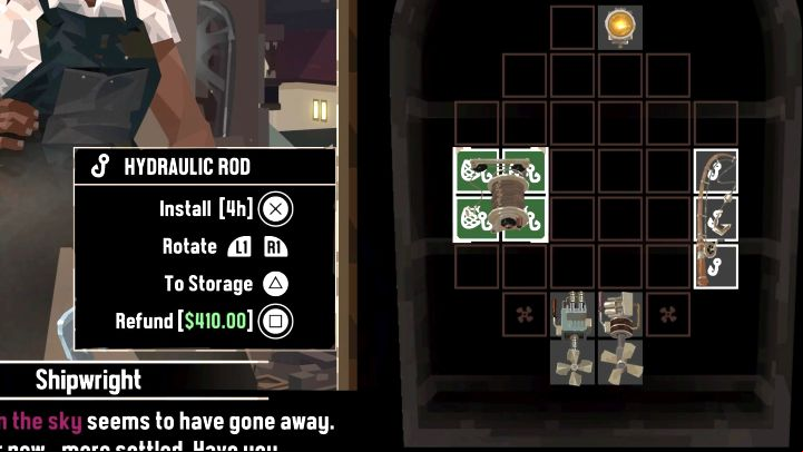The last group of activities that cause the age of time is installing new components on the ship, e - Dredge: Time in the game - Basics - Dredge Guide