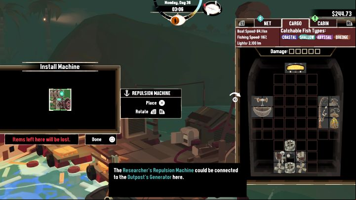 Reach the Research Outpost and select the marked Generator - Dredge: How to avoid the Stellar Basin monster? - FAQ - Dredge Guide