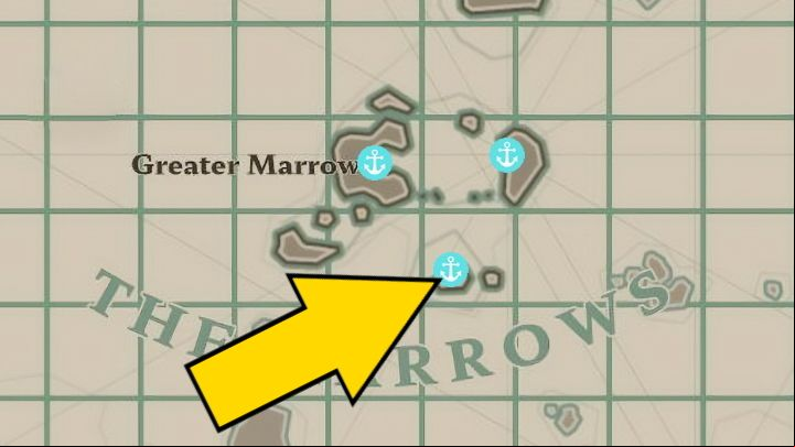After getting the key and putting it in your cargo hold, head to Blackstone Isle in the southern part of The Marrows - Dredge: The Collector - Pursuits - Dredge Guide
