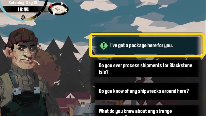 Once there, talk to the Dockworker and give him the package - Dredge: Craven Courier - Pursuits - Dredge Guide