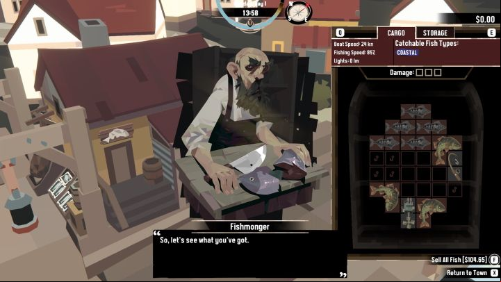 When you exhaust the dialogue options, the trading window will appear - Dredge: A Fresh Start - Pursuits - Dredge Guide