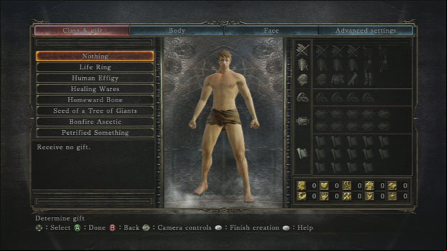 Gift selection screen - 1. The Hero - Dark Souls II - Game Guide and Walkthrough