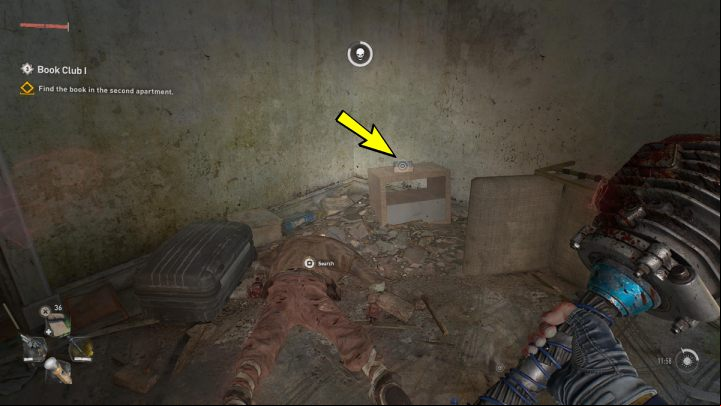 The book can be found in the room with the bed, on the table between the overturned chair and the bag - Dying Light 2: Book Club 1 - walkthrough - Book Club tasks - Dying Light 2 Guide