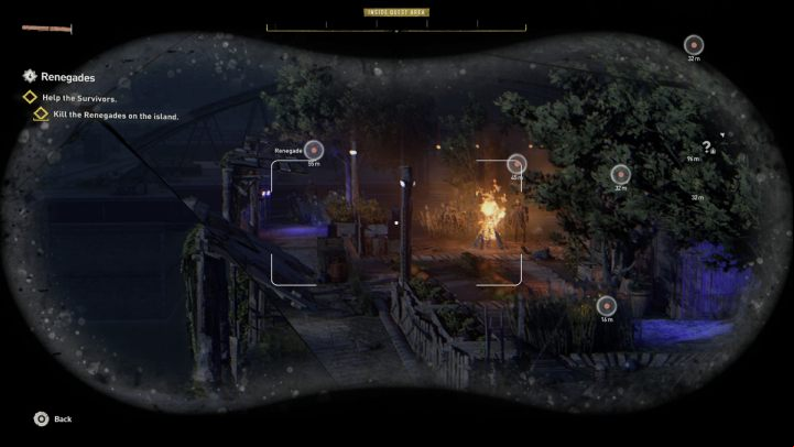 Use the paraglider to quietly get to the camp and land on the roof of a small building - Dying Light 2: Renegades - walkthrough - Side quests - Dying Light 2 Guide
