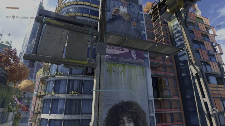Turn right, jump to the boards and go to the upper level - Dying Light 2: Downtown (Windmills) - list - Windmills - Dying Light 2 Guide