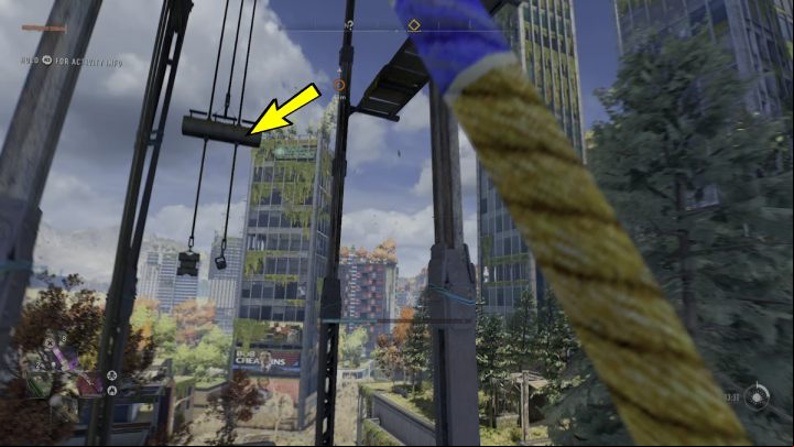 Quickly turn back, swing on the rope and jump to the other metal element - Dying Light 2: Garrison (Windmills) - all locations - Windmills - Dying Light 2 Guide