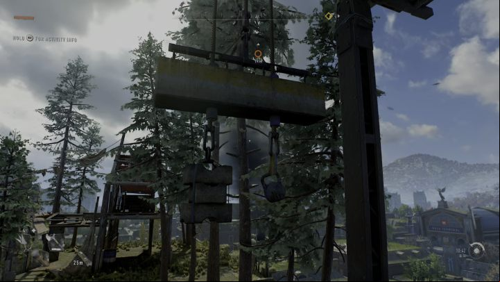 Go to the metal beam and jump to the moving element - Dying Light 2: Windmills (Trinity) - list - Windmills - Dying Light 2 Guide