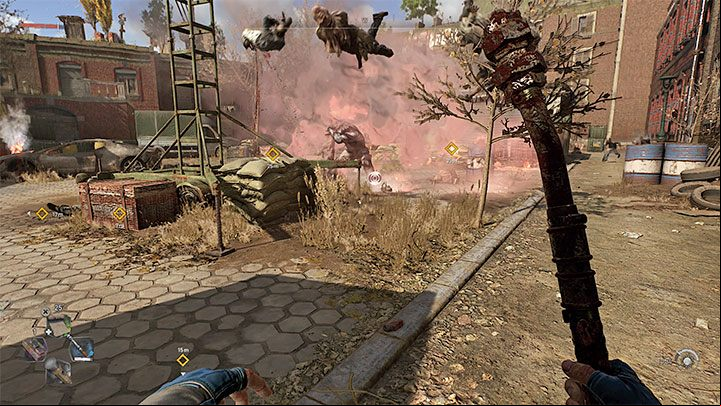 In the courtyard, you will meet a few Goliaths accompanied by "ordinary" infected - Dying Light 2: Revolution - walkthrough - Story quest - Dying Light 2 Guide