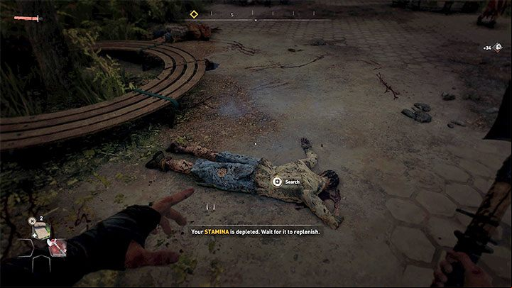 The stamina bar only appears on the screen when performing actions that require physical effort - this mainly involves melee attacks and climbing - Dying Light 2: Beginners Guide - Basics - Dying Light 2 Guide