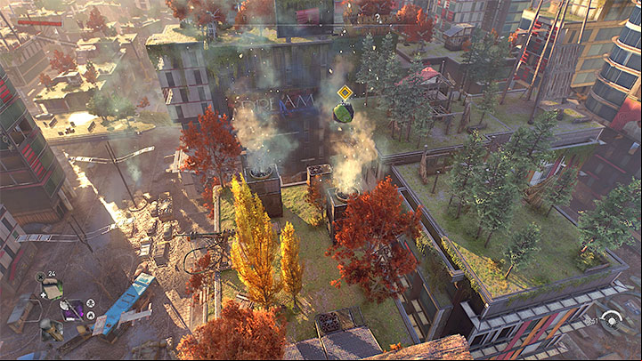 When it comes to gliding, the key are the aforementioned fans, which you can locate during the flight - Dying Light 2: Paraglider - how to unlock and use? - Exploration - Dying Light 2 Guide