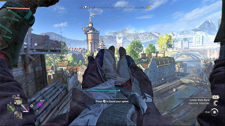 The paraglider is initially at level 1, but you can upgrade this gadget up to level 3 - Dying Light 2: Paraglider - how to unlock and use? - Exploration - Dying Light 2 Guide