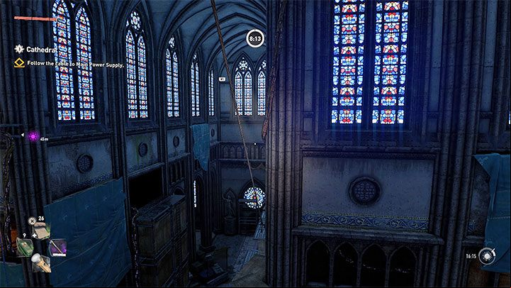 Now go back to the previous area and jump towards the previously omitted hanging object - Dying Light 2: Cathedral - walkthrough - Story quest - Dying Light 2 Guide