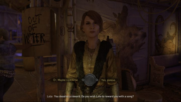 Once you obtain the mink stole, go to the Bazaar and talk to Lola - Dying Light 2: Diva - walkthrough - Side quests - Dying Light 2 Guide